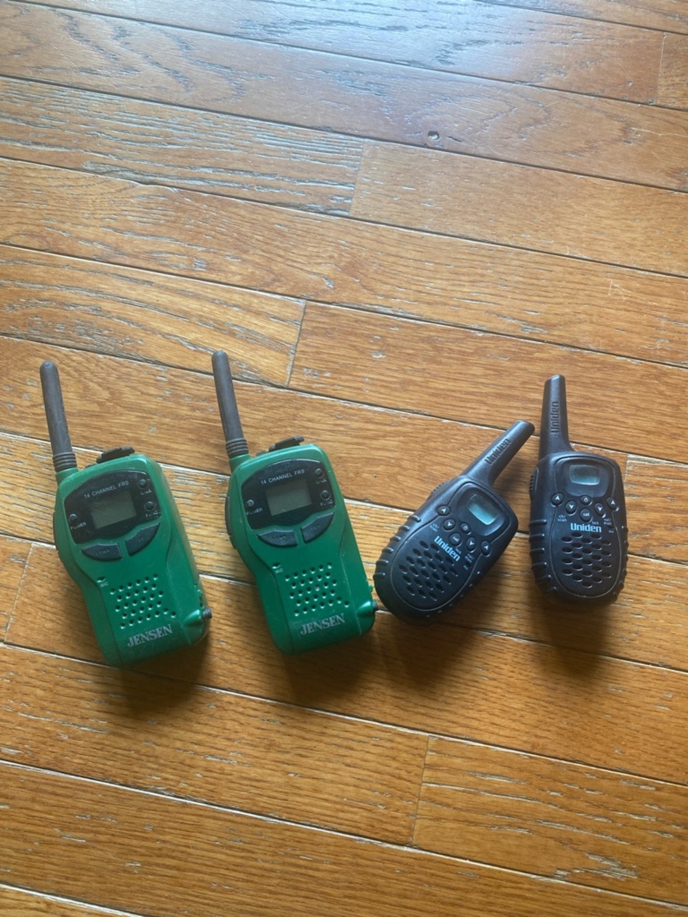 Jensen & Uniden Portable Two-Way Radios - Green and Black